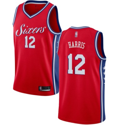 Nike Philadelphia 76ers #12 Tobias Harris Red NBA Swingman Statement Edition Jersey Men's